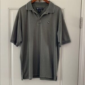 Big Dogs XL Green Gray Polo Shirt Embroidered Classic Collar Design